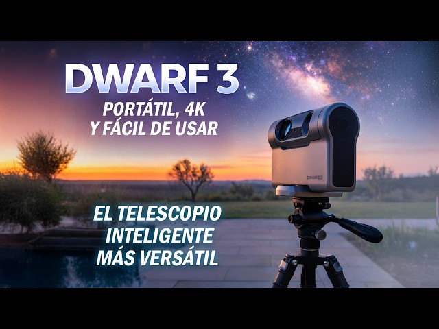 Vídeo relacionado con DWARFLAB Dwarf 3 Smart Telescopio - EAA todo en uno, enfoque automático, cámaras duales 4K para astronomía, naturaleza y panorámica, ultra ligero (1,35 kg), para todos de 6 a 98 años