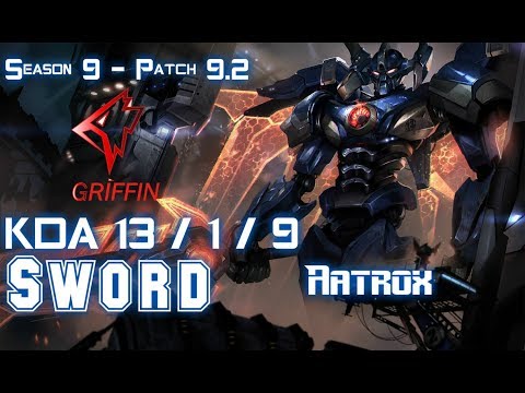 GRF Sword AATROX vs OLAF Top . Patch 9.2 KR Ranked