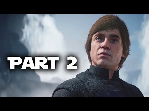 Star Wars Battlefront 2 Gameplay Walkthrough Part 2 - LUKE SKYWALKER (Single Player Campaign)