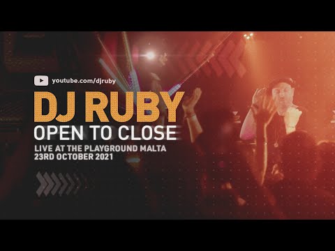 DJ Ruby Open To Close Live Video Set at The Playground Malta 23.10.2021