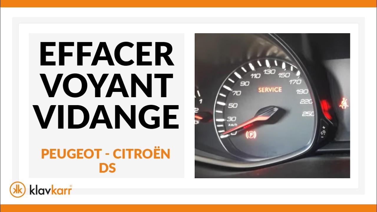 [TUTO] Remise à zéro compteur révision et voyant vidange - PEUGEOT / CITROEN / DS