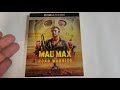 MAD MAX THE ROAD WARRIOR 1981 WARNER HOME VIDEO 4K BLU RAY UNBOXING REVIEW