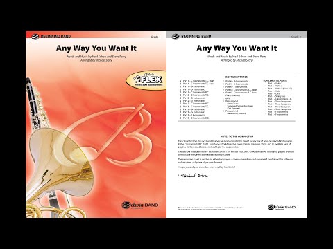 Any Way You Want It, arr. Michael Story – Score & Sound