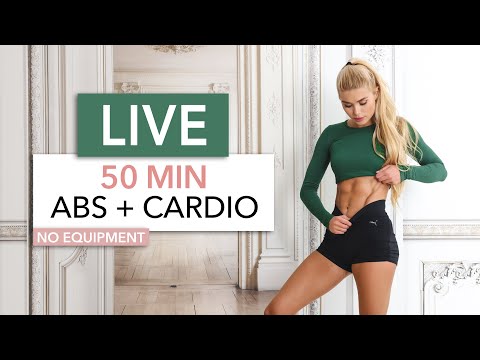 50 MIN ABS, CARDIO + DANCE - Live Session, intense & sweaty