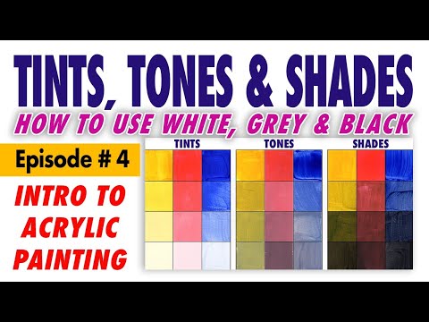 Modify Colors with White, Grey and Black Paint! – Free Intro to Acrylic Painting Class #4