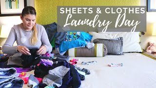 CLEAN Sheets & LAUNDRY DAY // Cleaning Motivation // Cleaning Mom
