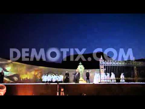 The Israeli Opera Performs Dress Rehearsal of 'Tosca' in Masada