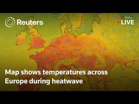 Video Thumbnail: LIVE: Map shows temperatures across Europe during heatwave