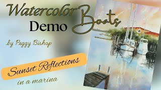 Paint Stunning Watercolor Boats and Reflections #watercolor#watercolorboats#watercolorcloud