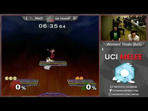 UCI Quarterly #2 - Winner's Finals - MacD(Peach) vs Captain Faceroll(Sheik)