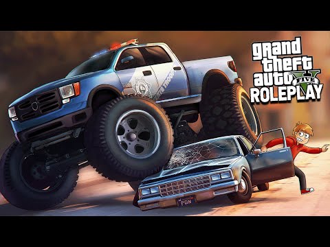 PULLING PEOPLE OVER IN A POLICE MONSTER TRUCK - GTA RP