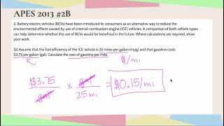 Download the video "AP Environmental Science APES | 2013 FRQ 2B Math | Watch Me Solve"
