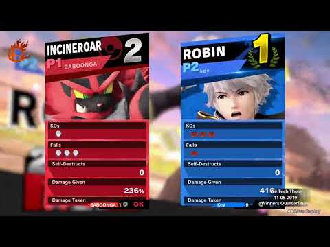 We Tech Those 9 BABOONGA (Incineroar) vs Kev (Yoshi, Robin)