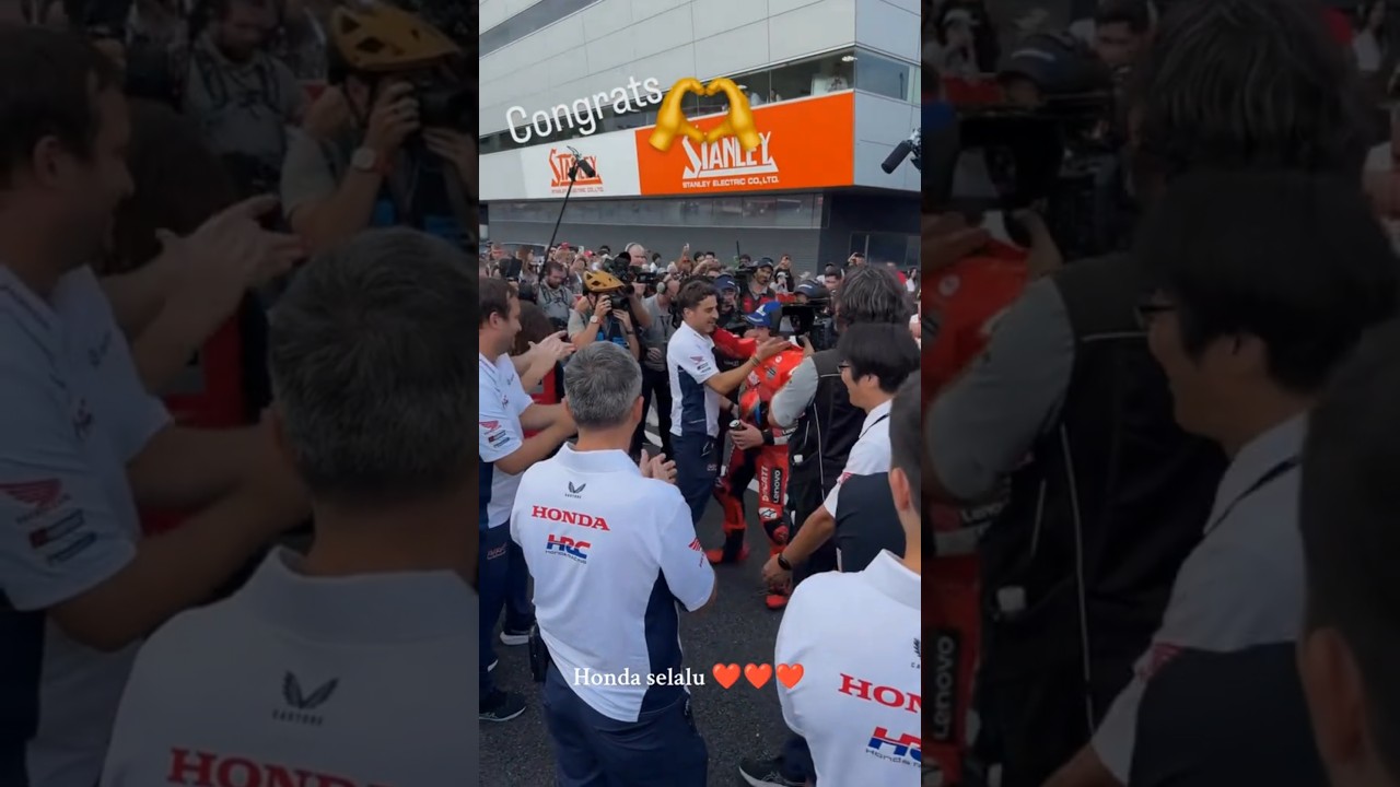 TERHARU‼️ MARC MARQUEZ PELUK TIM HONDA USAI JUARA DUNIA 2025 😭❤️‍🔥 #marcmarquez #motogp