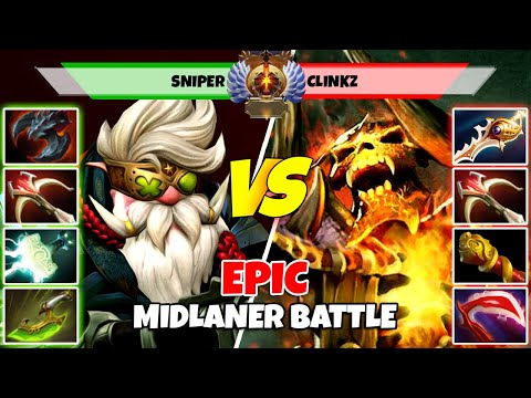 SNIPER (Mid) vs CLINKZ (Mid) - Epic Battle Of Immortal Rank Dota 2 Players - Z Dota 2
