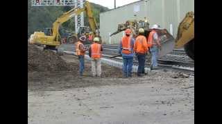preview picture of video 'Aligning the new track panel at Newcastle Calif'