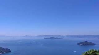 【海上自衛隊?】三高山砲台（北部砲台跡）から観る瀬戸内海