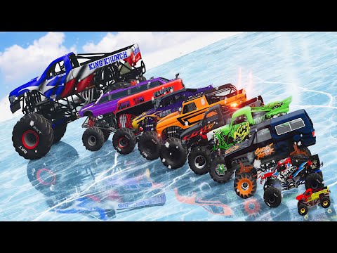 Monster Truck Mass Battle #6 From Tiny to Giant! - Beamng drive