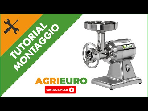 Tritacarne elettrico FIMAR TC22TE - Corpo in alluminio lucidato - Monofase - 230 V/1.5 hp: Montaggio