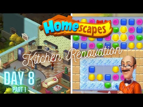HOMESCAPES Story Walkthrough Day 8 Part 1 | Kitchen Renovation | BS Gaming