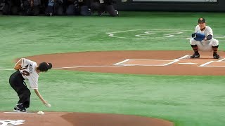 [分享] 女演員松本真理香幫日職巨人開球