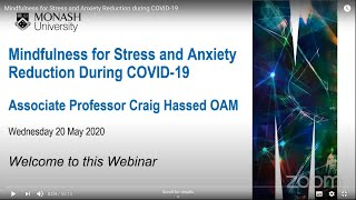Mindfulness for Stress and Anxiety Reduction during COVID-19