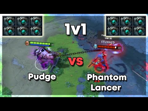 Pudge vs Phantom Lancer - Dota 2 1v1
