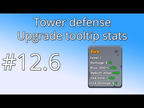 12.6 Unity Tower defense tutorial - Tower tooltip stats