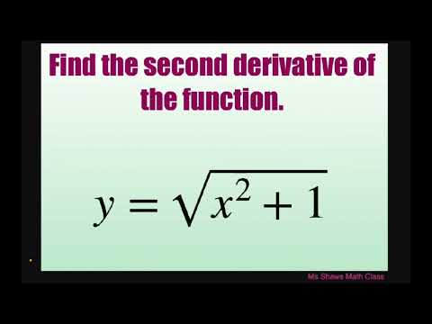 Find the second derivative of function y = sqrt(x^2 +1).