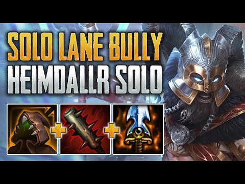 HE'S SO STRONG IN SOLO! Heimdallr Solo Gameplay (SMITE Conquest)