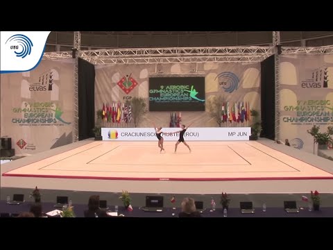 CRACIUNESCU Sabina/HUSTEA Stefan Costin (ROU) - 2015 Aerobic Junior European - Mix Pair
