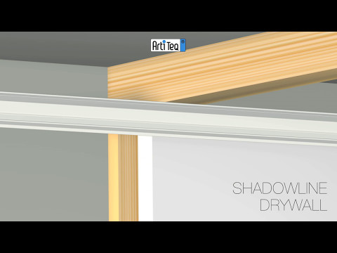 Монтаж галерейной системы Shadowline Drywall
