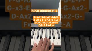 Naruto Shippuden OP 5 Hotaru no Hikari (Easy Piano Tutorial)
