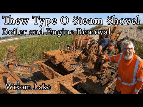 Thew Type O Steam Shovel (Boiler and Steam Engine Removal) found in the bottom of Wixom Lake