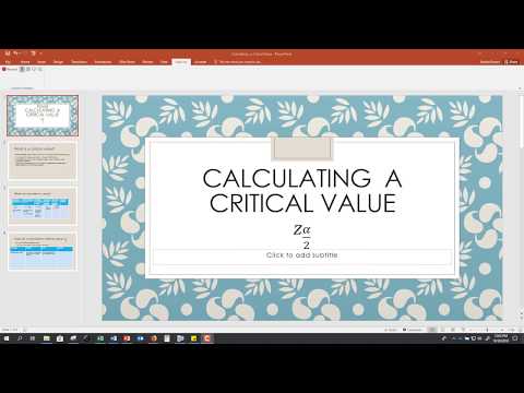 How to Calculate the z sub alpha 2 critical value