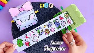 How to make paper sticker dispenser / how to make 