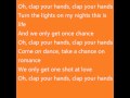 Sia - Clap your hands (with lyrics on screen) 