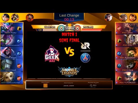 PSG.RRQ vs GEEK FAM Match 1 || semi final SEA CLASH OF CHAMPION