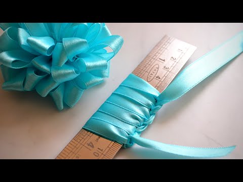 Very easy to make flower with scale | Fast Satin ribbon flower making | Ribbon craft