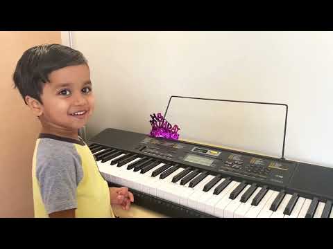 Happy Birthday Song Piano Cover by Guhan( 3Yr old kid)