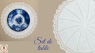 TUTO #crochet  SET DE TABLE