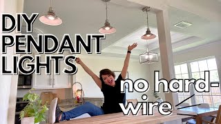 DIY PENDANT LIGHTS - NO HARD WIRE | DECORATE WITH ME | MOMMY TIME