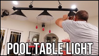 DIY: How to install a light over a pool table - includes some light installation tips