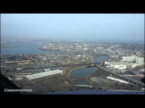 Landing At LaGuardia Cockpit View [HD]