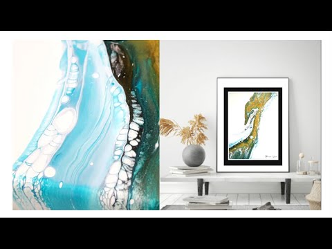 "Avalanche" AMAZING Organic PEARL CELLS! Acrylic Pour Painting | Abstract Art | Fluid Art #(115)