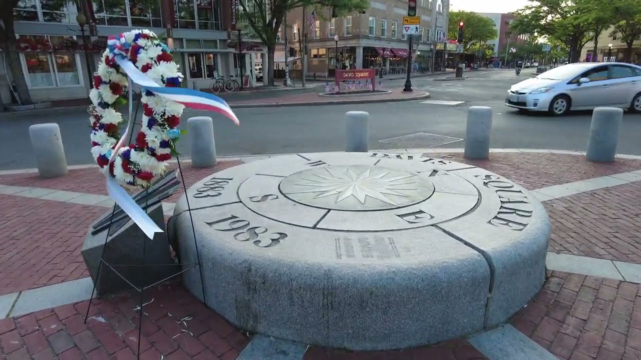 Immersive street-level walking tour through Somerville Davis Square, United States, showcasing authentic urban landscapes, local architecture, and the vibrant atmosphere of the city's neighborhoods