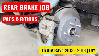 Toyota RAV4 2013–2018 | Rear Brake Pads & Rotors Replacement (DIY on 2018 XLE)