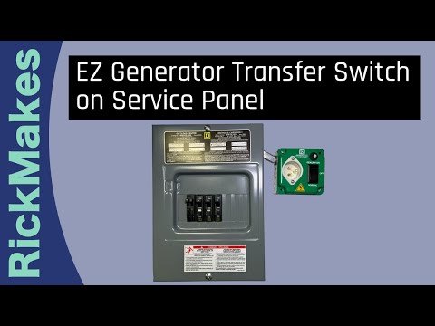 EZ Generator Transfer Switch on Service Panel