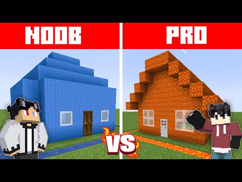 Wetz - EPIC Minecraft WATER vs LAVA HOUSE BUILD CHALLENGE