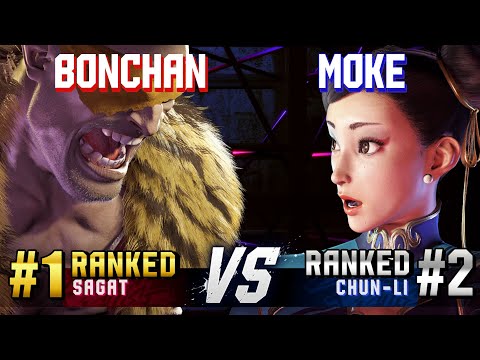 SF6 ▰ BONCHAN (#1 Ranked Sagat) vs MOKE (#2 Ranked Chun-Li) ▰ High Level Gameplay